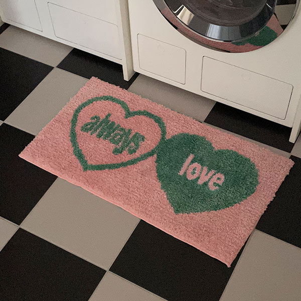 always love l♥ng rug (pink)