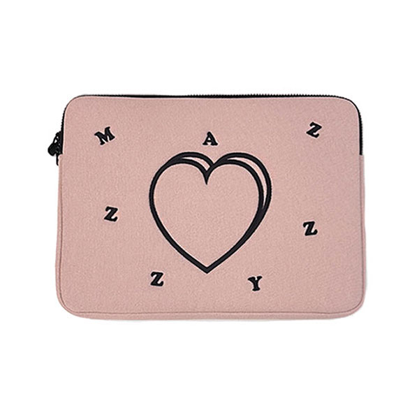 signature heart laptop pouch (indi pink)