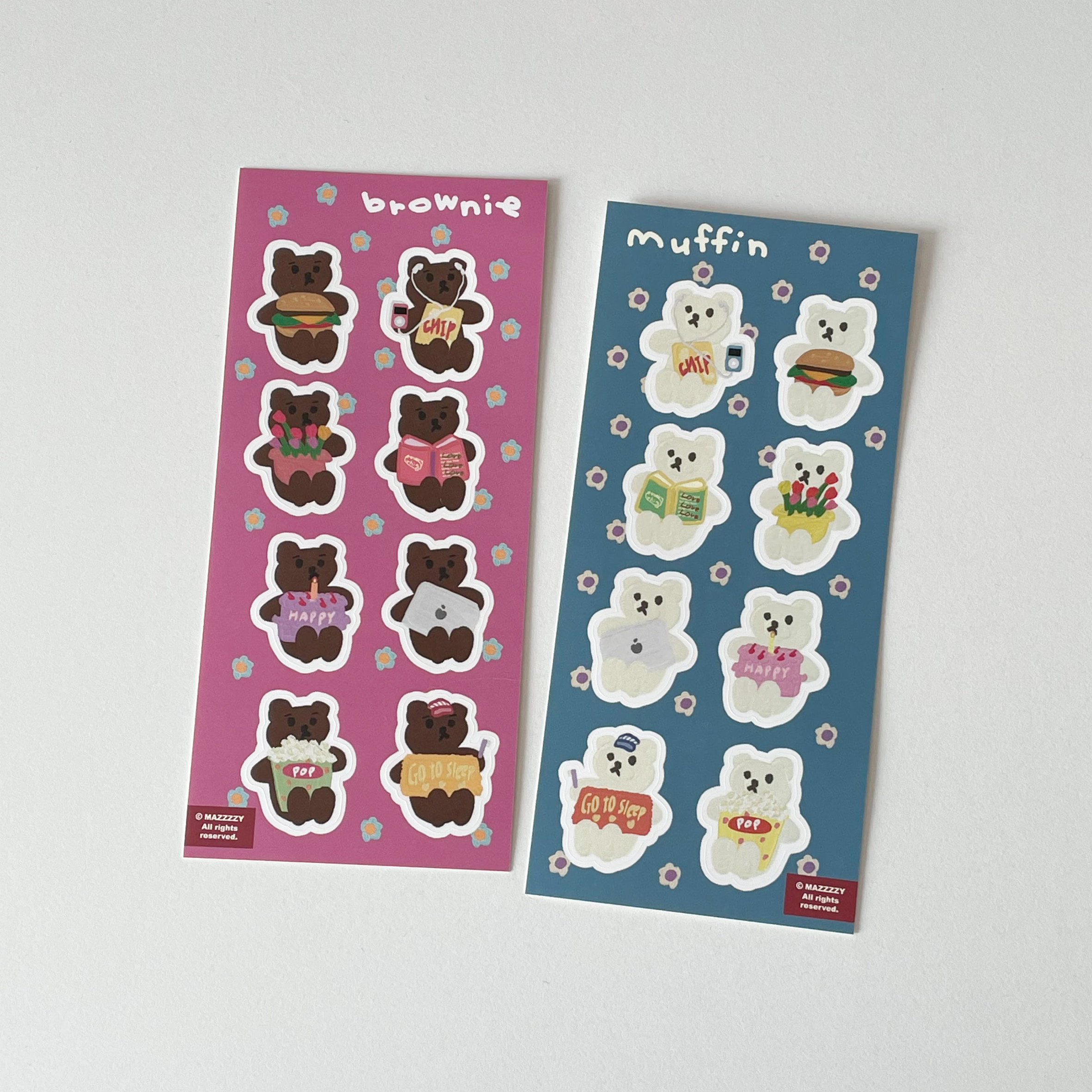(mini) brownie / muffin sticker 1 (리무버블)